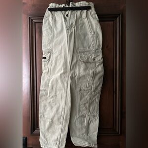 BDG URBAN OUTFITTERS Ladies Size 25 Off White Elastic Waist Cargo Pants